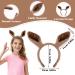 Sibba Horse Ears Headband Makeup Hairband Animal Caps Soft Women Hair Accessorie Movable Costumes Elastic Head Wear for Party Washing Face Spa Gifts Cosplay Dress up Light Brown - Buy Online on GoSupps.com