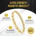 Magnetrx Ultra-Strong Magnetic Tape for Women - Adjustable Gold Bracelet with Crystal & Size Tool | Double Magnet Stainless Steel - Buy Online on GoSupps.com