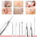 Blackhead Remover Tool Stainless Steel Comedone Pimple Extractor Kit with Portable Metal Case for Comedone Zit Acne Whitehead Blemish Silver Color