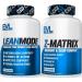 Evlution ZMatrix Magnesium and Zinc Post Workout Supplement (60 Servings) Plus LeanMode Multipurpose Fat Loss Support Supplement (50 Servings)
