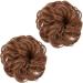 SARLA 2PCS Messy Hair Bun Scrunchies - Light Auburn Synthetic Updo Extensions for Women and Girls - Buy Online on GoSupps.com