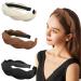Nayyana 3 pieces of fashionable solid headbands for women and girls wide braided headband fabric hair straps with tooth 3 cm non-slip hair ripe accessories 3 colors Style 1