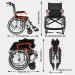 Wheelchair for Outdoor Foldable Portable Self-propelled Wheelchair Aluminum Manual Wheelchair Standard Folding Wheelchair for Adults Wheel Chair - Buy Online on GoSupps.com