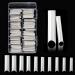 Kalolary 400 Pcs Extra Long U-Curve Acrylic Nail Tips - Natural Color Full Cover C Curve Fake Nails for Nail Art & Extensions - Buy Online on GoSupps.com
