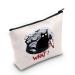 LEVLO Cosmetic Bag with Knife Murderous Cat with Knife Cosmetic Bag for Women and Girls Cat What Cosmetic Bag