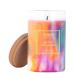 Scented Candles | Spiced Cinnamon Candle|Hand-Poured Soy Wax Candles |60-Hour Burn Time |Retro Charm Aromatherapy Candle |Tie-Dye Effect| Holiday Candle Gifts for Women|8oz Spiced Cinnamon 8oz