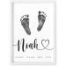 Del m Â  Unique Personalized Baby Footprint Milestone Poster | Custom Baby Room & Children's Room Decoration | Name & Heart Design - Buy Online on GoSupps.com