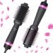 Hair Blow Dryer Brush Straightener: One-Step Hot Air Brush Volumizer - Hairdryer and Styler for Drying Straightening Volumizing Women Hair - 60MM Oval Barrel Z Pink