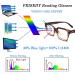 Feizedy Blue Light Filter Reading Glasses for Women & Men - Square Anti-Glare Computer Glasses 1.50x Diopter Leopard Design - Buy Online on GoSupps.com