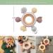 Organic Wooden and Silicone Baby Teething Toy Rings for Natural Pain Relief (Khaki) - Buy Online on GoSupps.com