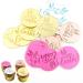 auwiyd 16 PCS Easter Acrylic Cupcake Toppers Mirror Cup Cupcake Topping Topper DIY Dessert Cup Cupcake Decoration for Easter Party Supplies