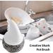 Besreey Stainless Steel Pot Scrubber | Stainless Steel Scrubber Pot Brush with Handle - Scouring Stubborn Messes Kitchen Brush Replaceable for Pans Barbecue Grill Grey - Buy Online on GoSupps.com