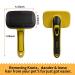 AIITLE Self Cleaning Slicker Brush for Small Medium Dogs & Cats - Removes Loose Hair, Tangles & Knots - with Massage Particles - Yellow M - Buy Online on GoSupps.com
