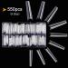 Kalolary 550Pcs XXL Long Coffin Nail Tips - Clear Acrylic Fake Nails for Salon and DIY Nail Art - Buy Online on GoSupps.com