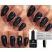 Bluesky Black with Holographic Multi Glitter LT123 Nail Gel Polish UV LED Soak Off 10ml
