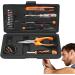 FACYNDE Portable Hand Repair Tool Set for Men | 18-Piece Housekeeping & Home Improvement Toolbox | Black & Orange 208018 - Buy Online on GoSupps.com