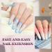 Saviland Nail Glue Gel Kit - 4-in-1 with 500 Clear Fake Almond Nail Tips & LED Lamp for Acrylic Extensions - Buy Online on GoSupps.com