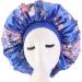 COSPACK Sating Slaport for Women | 2 Karat Extra Large | Perfect for Curly Braids Dreadlocks & Long Hair | Black/Blue Floral Design | Ideal for Make-Up & Skin Care | International Shipping Available - Buy Online on GoSupps.com