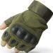 DDK Military Army Tactical Gloves - Fingerless Hard Knuckle Combat Gloves for Men - Black - Large - Buy Online on GoSupps.com