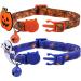 BoomBone Cat Halloween Collar 2 Pack - Kitten Collars for Small Dogs with Bell and Pumpkin Ghost Charm - Buy Online on GoSupps.com