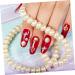 FRCOLOR 45 Boxes Nail Art Accessories Gold Trim Nail Charm Decals Nail Decals 3d Nail Art Stud Manicure Decals Strawberry Accessories Kids Gold Nail Studs Japanese White Disc Zinc Alloy - Buy Online on GoSupps.com