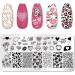 Valentine's Day Nail Stamping Plate Organizer | Rose Flower Design | Stainless Steel Nail Art Template - Buy Online on GoSupps.com