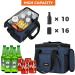 OPUX Insulated Small Cooler Bag for Travel - Heather Navy | Leakproof Lunch Bag Box for Camping, Beach, Work | Collapsible Lunch Pail - Fits 16 Cans - Buy Online on GoSupps.com