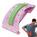 Back StretcherLumbar Stretcher Ergonomic Massage Traction Board Nonslip 3 Levels Adjustable for Muscle Relaxation Men Women Athletes Pink