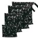 AUPOWER Cloth Nappy Wet Bags 4 Pcs Wet Bags Reusable Waterproof Wet Dry Bag for Baby Beach Pool Daycare Gym Diaper Travel Black