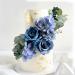 DRWATE Boho Cake Toppers Blue Flower Cake Topper Artificial Rose hydrangea Cake Decorations for Women Girl Lady Birthday Party Wedding Baby Shower Boho Flower Theme Party Supplies (Style 2) - Buy Online on GoSupps.com