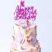 Arthsdite 1Pc Butterfly Cake Topper Assembled 3D Butterfly Cupcake Toppers Happy Birthday Cake Topper for Wedding Anniversary Baby Shower kids Birthday Party Cake Decorations - Purple Glitter - Buy Online on GoSupps.com
