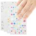 Lusofie Flower Nail Stickers 5D Embossed Nail Art Stickers Colorful Nail Flower Stickers Nail Decals Nail Stickers for Nail Art Self Adhesive Nail Supplies for Women Girls