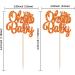 Gyufise 24Pcs Pumpkin Oh Baby Cupcake Toppers Glitter Fall Theme Cupcake Picks Baby Shower Cake Decorations for Pumpkin Theme Gender Reveal Kids Birthday Party Supplies Orange Orange 12 - Buy Online on GoSupps.com