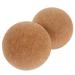 Soesfoufu neck massage device 2st yoga ball cork trigger point ball pressure point ball painful muscle scooter wood muscle massage ball back roller trigger point-massage ball fitness foot fascia ball