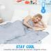 Ailemei Direct Cooling Throw Blanket 50x60 - Lightweight Breathable Blanket for Hot Sleepers - Grey Checkered Design - Buy Online on GoSupps.com