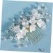 Angoily Bridal Comb Hair Accessories for Bride Wedding Bride Hair Comb Bridal Flower Hair Comb Hair Accessory for Women Floral Hair Comb Tiara Pearl Miss Beautiful Ceramic Flower - Buy Online on GoSupps.com