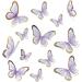 Blumomon 30-Piece 3D Butterfly Cake Topper Decorations - Purple & Gold Rim - Perfect for Weddings Baby Showers & Birthday Parties - Mixed Size Butterfly Cupcake Picks - Buy Online on GoSupps.com