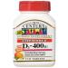 21st Century Vitamin D3 Chewable Orange Flavored 400 IU 110 Tablets