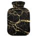 Golden marble hot water bottle with reference heat bottles for pain relief handfoot warmer hot water bed warmers for pregnant women 1l