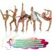 Dance Ribbons Rainbow Streamers - 10 Pcs Twirling Baton Set for Kids | Rhythmic Gymnastics Ribbon Wands with Non Slip Handle - Buy Online on GoSupps.com