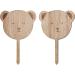 Buy Ginger Ray Wooden Teddy Bear Cupcake Toppers - 6 Pack Baby Shower Decorations - Neutral Cake Topper for Parties - Buy Online on GoSupps.com