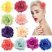 10 Pieces Flower Hair Pins Wedding Rose Flower Hair Pins Hawaiian Flower Hair Pins Wedding Party Decoration Supplies Bridal Headpieces Flower Hairpins for Women