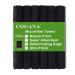 COGANA Microfiber Hair 6 Pack Black Towels Set Bleach Proof Salon Towels Quick Hair Drying Towel 16X32 Absorbent Face Washcloths Makeup Removal Black Bleach Proof 16X32 inches
