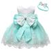 LZH Baby Girls Lace Dress Bowknot Flower Dresses Wedding Pageant Baptism Christening Tutu Gown 0-24 Months 18-24 Months Light Green