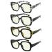 Eyekepper 4-Pack Reading Glasses Blue Light Blocking Chic Computer Glasses Readers Women +2.5 Blue Light Blocking-b40-4 Pairs 2.5 x