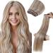 Laavoo treat real hair to sew blond blonde extensions real hair to sew ashblond ashblond highlight bleached blonde blond sew in weft hair extensions real hair 1 bundle 80g #p18/613 35cm 1.33 #18/613