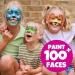 Blue Squid Face Painting Kit for Kids - 22 Color 160pcs with Stencils & Book | Non-Toxic Halloween Makeup | Professional Face Paint Set - Buy Online on GoSupps.com