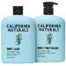 California Naturals Body Duo Body Wash and Body Moisturizer Natural Vegan Paraben & Sulfate Free Hydrating Moisturizing Eucalyptus Bergamot Orange Blossom All Skin Types 12 fl oz