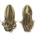 Sofeiyan 13 Long Curly Ponytail Extension | Blonde & Medium Brown | Synthetic Hairpiece for Women | Clip-in Claw Hair Extension - Buy Online on GoSupps.com