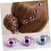 12 pcs Rhinestone Flower Hair Clips for Women - Purple Claw Hair Pins for Bridal & Wedding Accessories - Buy Online on GoSupps.com